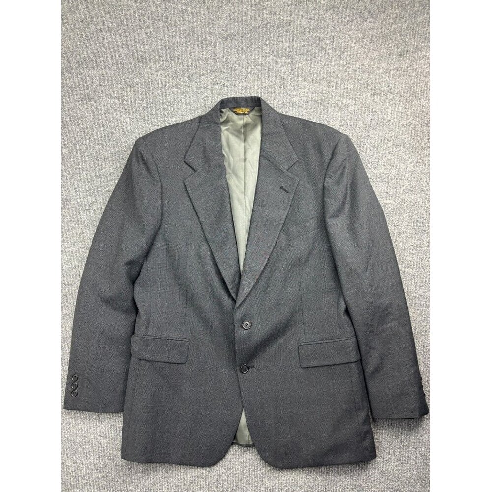 Vintage Johnny Carson Blazer Men's 46" Chest Dark Gray USA Made 70s 80s